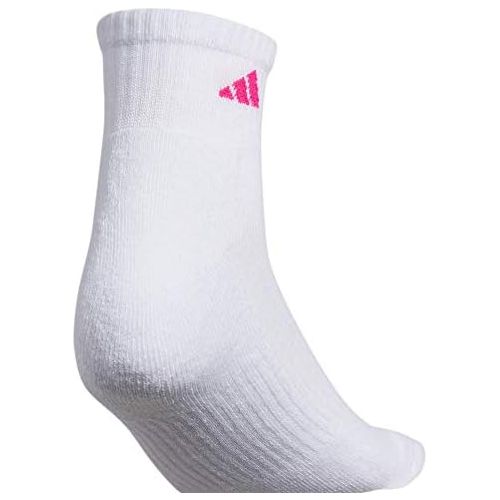 아디다스 adidas womens Athletic Cushioned Quarter Socks With Arch Compression (6-pair)