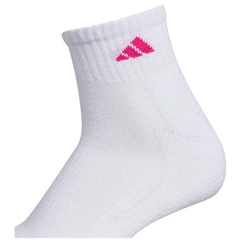 아디다스 adidas womens Athletic Cushioned Quarter Socks With Arch Compression (6-pair)