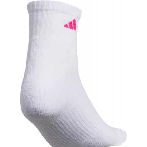 아디다스 adidas womens Athletic Cushioned Quarter Socks With Arch Compression (6-pair)