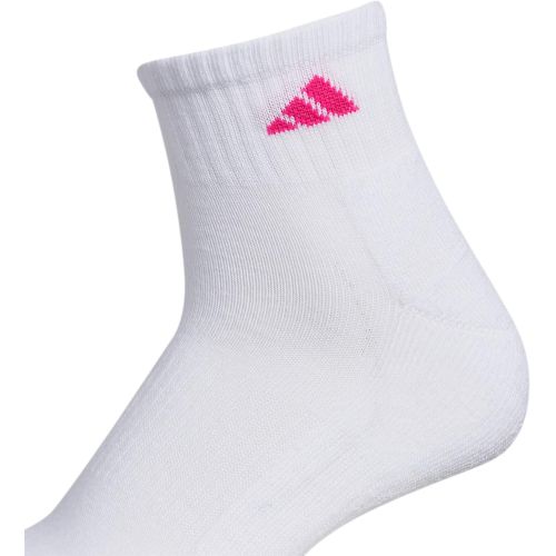 아디다스 adidas womens Athletic Cushioned Quarter Socks With Arch Compression (6-pair)