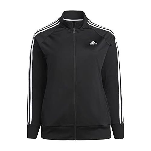 아디다스 adidas Womens Essentials Warm-Up Slim 3-Stripes Track Top