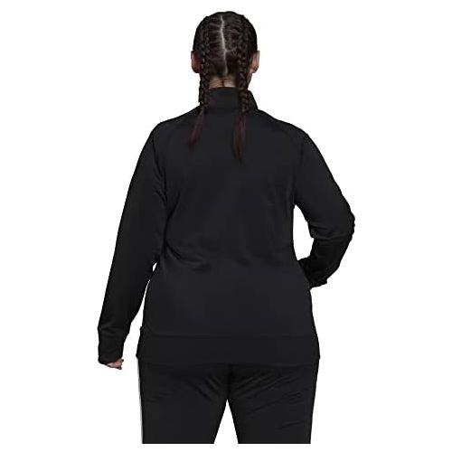 아디다스 adidas Womens Essentials Warm-Up Slim 3-Stripes Track Top