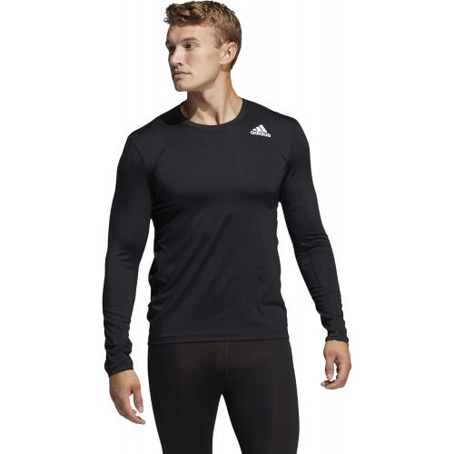 아디다스 adidas Mens Techfit Fitted Long Sleeve Tee