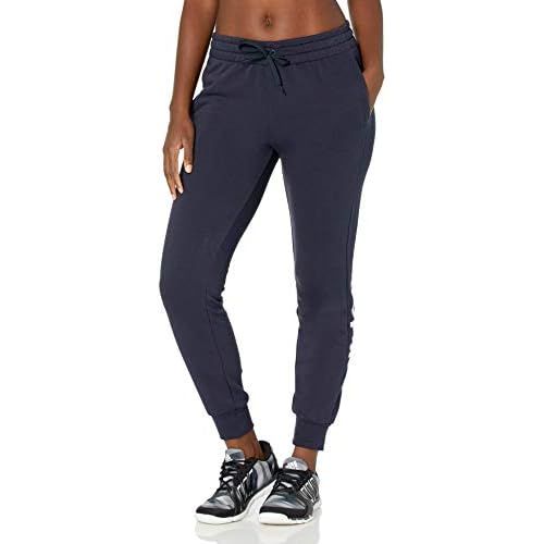 아디다스 adidas Womens Essentials Slim Fit Full Length Linear Training Joggers Sweatpants