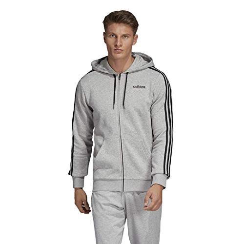 아디다스 adidas Mens Essentials 3-Stripes Fleece Hoodie