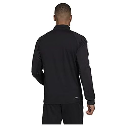 아디다스 adidas Mens Aeroready Sereno Cut 3-Stripes Slim 1/4-zip Training Top