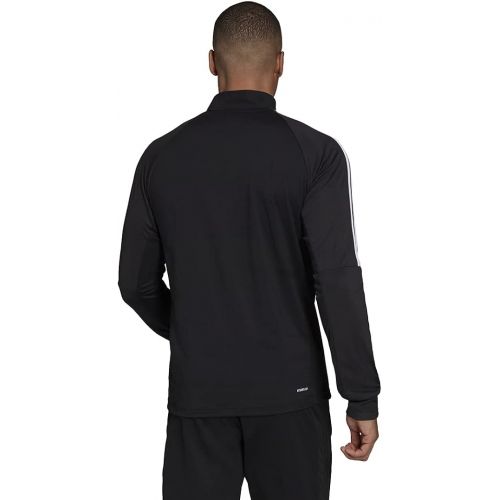 아디다스 adidas Mens Aeroready Sereno Cut 3-Stripes Slim 1/4-zip Training Top