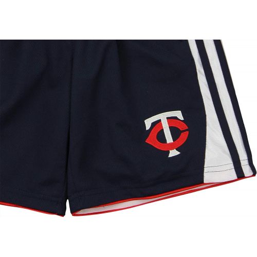 아디다스 adidas MLB Little Boys Minnesota Twins Batters Choice Short, Navy Medium 5-6