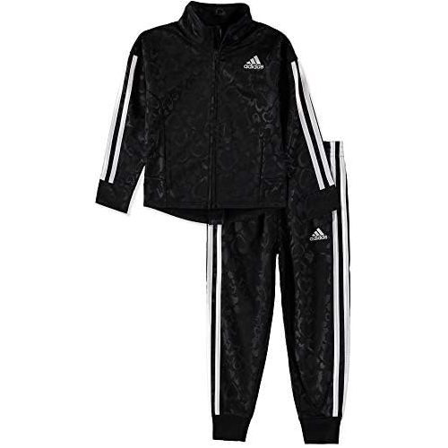 아디다스 adidas Kids Girls Print Tricot Set (Little Kids)