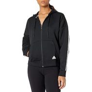 adidas Womens Must Haves Doubleknit Hoodie Black/White Small/Tall