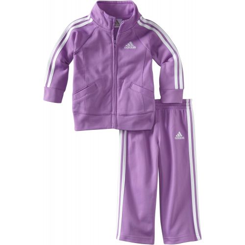 아디다스 adidas Baby-Girls Lil Sport Tricot Pant & Jacket Active Clothing Set