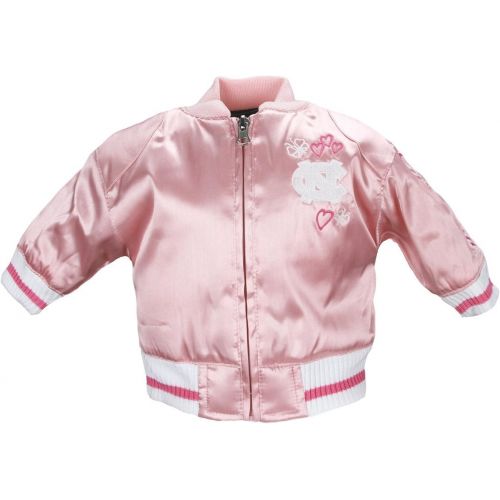 아디다스 adidas NCAA Girls Infants (0M-24M) and Toddlers (2T-4T) Pink Satin Cheer Jacket, Team Options