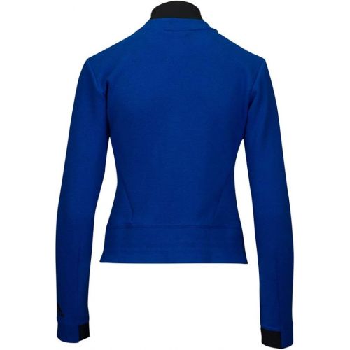 아디다스 adidas Womens Athletics Moto Jacket; Indigo Blue (Medium)