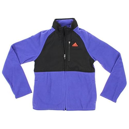 아디다스 adidas Youth Big Girls Polar Fleece Mock Neck Jacket, Multi Color Options