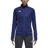 adidas Womens Alphaskin Tiro Training Jacket (Dark Blue/Dark Grey/White, Large)