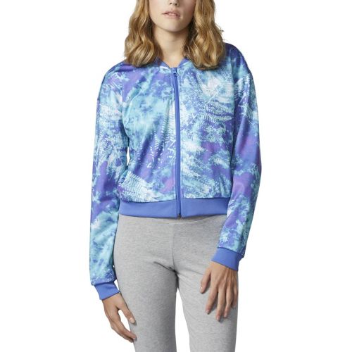 아디다스 adidas Womens Printed Cropped Athletic Jacket