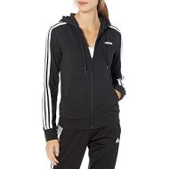 adidas Womens Essentials 3-stripes Full-zip Fleece Hooded Sweatshirt