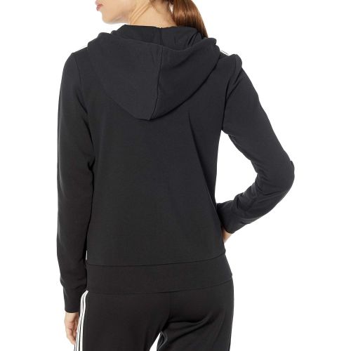 아디다스 adidas Womens Essentials 3-stripes Full-zip Fleece Hooded Sweatshirt
