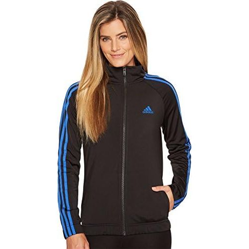 아디다스 adidas Womens Designed 2 Move Track Top, Black/Blue, Small