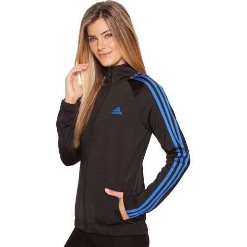 아디다스 adidas Womens Designed 2 Move Track Top, Black/Blue, Small