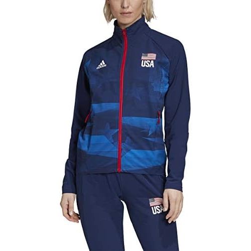 아디다스 adidas Womens USA Volleyball Warm-Up Jacket