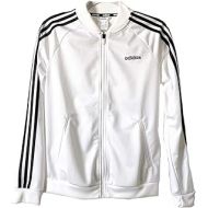 adidas Womens Dazzle Tricot Track Jacket, White/Black, X-Large