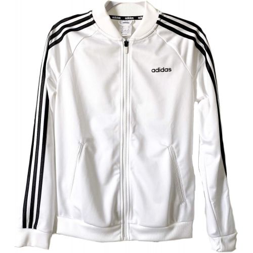 아디다스 adidas Womens Dazzle Tricot Track Jacket, White/Black, X-Large
