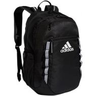 adidas Excel 6 Backpack, Black/White 3 Stripe Webbing, One Size