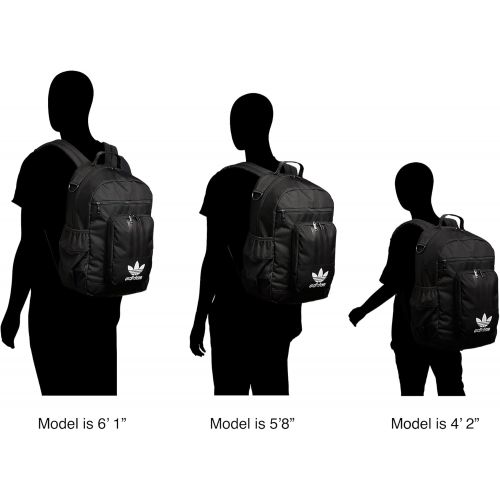 아디다스 adidas Originals National 3-Stripes 2.0 Backpack, Adi Camo White/Black, One Size