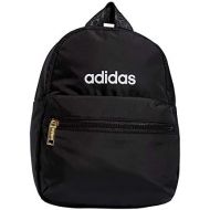 adidas Womens Linear Mini Backpack Small Travel Bag, Black/Gold Metallic, One Size