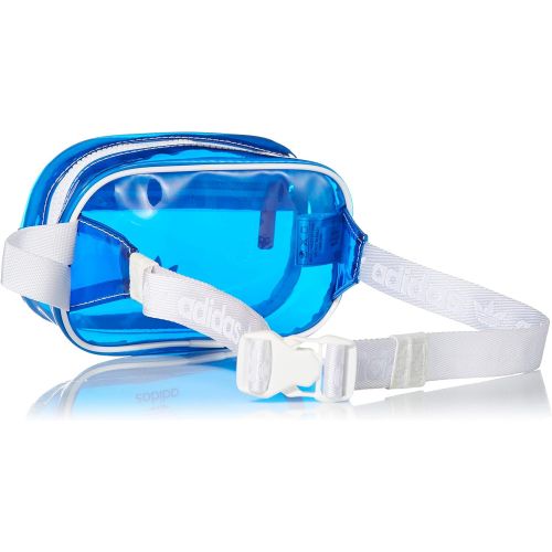 아디다스 adidas Originals Clear Waist Pack Fanny Bag, Bluebird/White, One Size