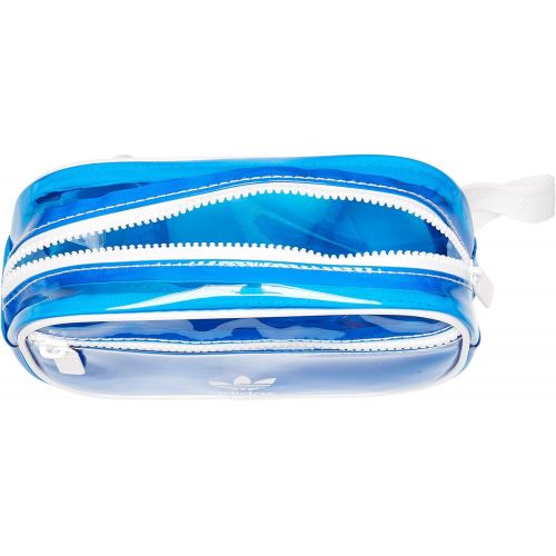 아디다스 adidas Originals Clear Waist Pack Fanny Bag, Bluebird/White, One Size