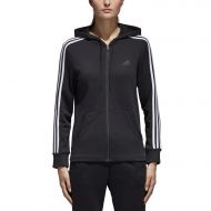 Adidas adidas Womens Essentials Cotton Fleece 3-Stripe Full Zip Hoodie