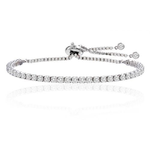  Adjustable Studded Tennis Bracelet Made with Swarovski Elements by Nina & Grace