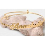 Adjustable Personalized Name Bangle (Up to 90% Off)