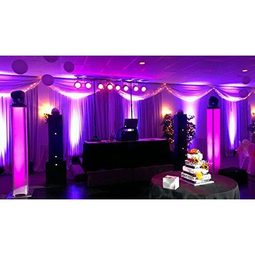  Adkins Profesional Lighting 16 Hour LED Battery Powered Wireless DMX - 6x6 watt RGBAW+UV - Black Case - LED Up Light - Weddings - Stage Light - Dj Light