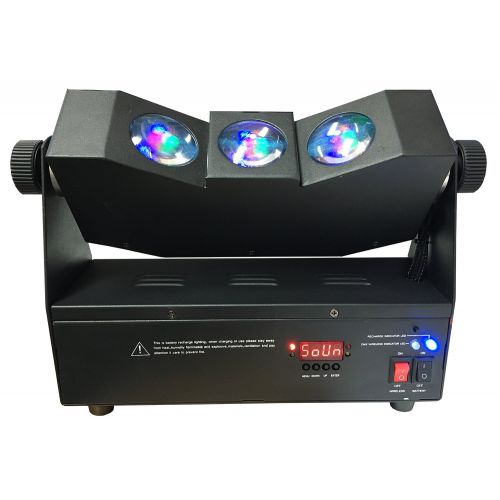  Adkins Professional lighting LED Tri-Beam RGBA Wireless Battery Up-Light - Tri-Beam-RGBA - Adkins Professional Lighting