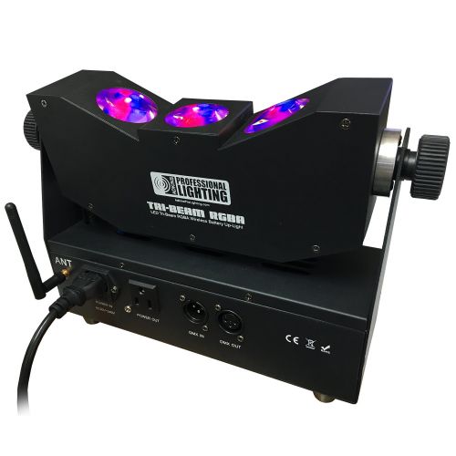  Adkins Professional lighting LED Tri-Beam RGBA Wireless Battery Up-Light - Tri-Beam-RGBA - Adkins Professional Lighting