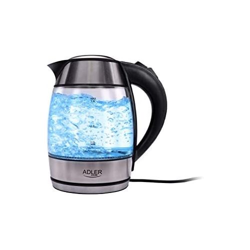  Adler AD 1246 Wasserkocher 1,8 L, schwarz/silber/transparent