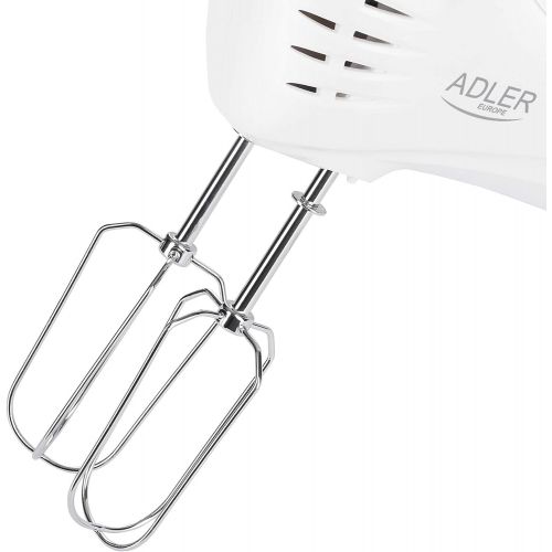  Adler AD 4212 2 in 1 Hand Mixer to mix Handruehrgerat, weiss/rot