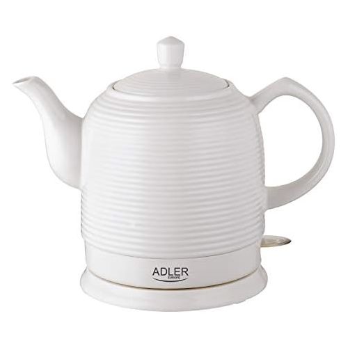  Adler AD1280 Elektrischer Wasserkocher aus Keramik, 1,20 l, 1500 W, Weiss