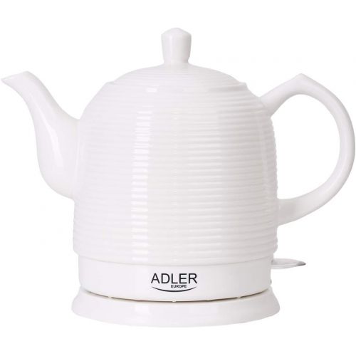  Adler AD1280 Elektrischer Wasserkocher aus Keramik, 1,20 l, 1500 W, Weiss