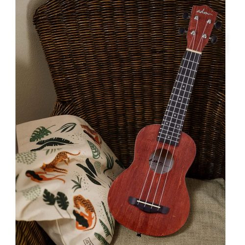  [아마존베스트]ADM Ukulele Soprano 21 Inch Mahogany Hawaiian Ukelele, Beginner Bundle with Teaching CD, Ukulele Strap, Tuner