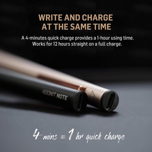  [아마존핫딜][아마존 핫딜] Adonit Note (Gold) Natural Palm Rejection Stylus & High Accuracy Pen, 12 Hrs Use, Compatible with iOS 12. 2 or Newer iPad Air 3rd gen, iPad Mini 5th, iPad 6th and iPad Pro 3rd gen,