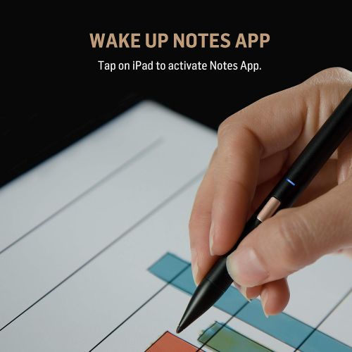 [아마존베스트]Adonit Note Natural Palm Rejection Stylus for iPad Pro (3rd Gen), iPad (6th Gen), iPad Air (3rd Gen) and iPad Mini (5th Gen) - Black