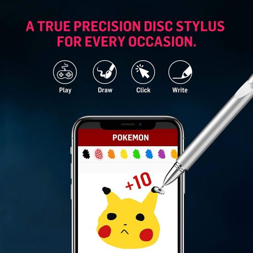  Adonit Pro 4 A Luxury, High-Precision Disc Stylus for iPad/iPhone 11/Pro Max/XS Max/XS/XR/X/8/Plus, Samsung Galaxy Fold/ S10+/ S10 /S9, Android, Kindle, Windows, Tablets and All To