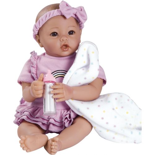 아도라 베이비 [아마존베스트]Adora BabyTime Lavender 16 Girl 3 Piece Weighted Play Doll Gift Set for Toddlers 3+ Includes Bottle & Blanket Snuggle Soft Huggable Vinyl Toy