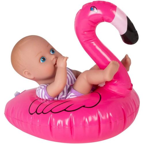 아도라 베이비 Adora Water Baby Doll, SplashTime Baby Tot Fun Flamingo 8.5 inch Doll for Bathtub/Shower/Swimming Pool Time Play, Pink