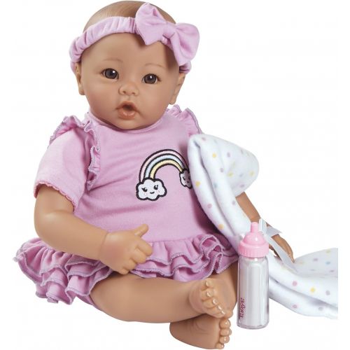 아도라 베이비 Adora BabyTime Collection in Lavender with Newborn Baby Doll, Soft Blanket & Feeding Bottle