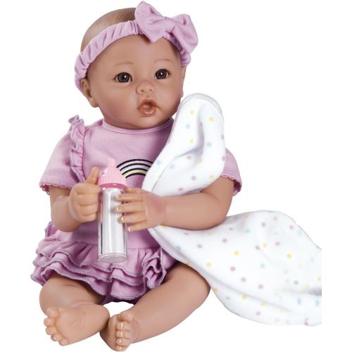 아도라 베이비 Adora BabyTime Collection in Lavender with Newborn Baby Doll, Soft Blanket & Feeding Bottle